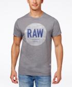 Gstar Men's Raw Circle Faux-mesh Graphic-print Logo T-shirt