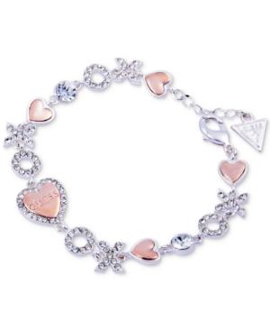 Guess Two-tone Crystal, Xo & Heart Bracelet