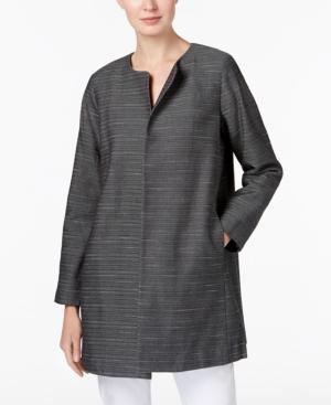 Eileen Fisher Cotton Collarless Jacket