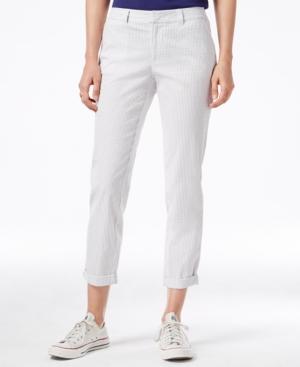 Maison Jules Cropped Seersucker Lou Lou Pants