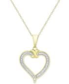 Victoria Townsend Heart Pendant Necklace In 18k Gold Over Sterling Silver