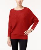 Alfani Dolman-sleeve Ribbed Sweater, Created For Macy's