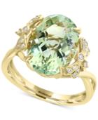 Effy Green Amethyst (5-9/10 Ct. T.w.) & Diamond (1/10 Ct. T.w.) Ring In 14k Gold
