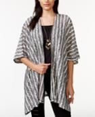 Cejon Pointelle Knit Kimono Wrap Topper