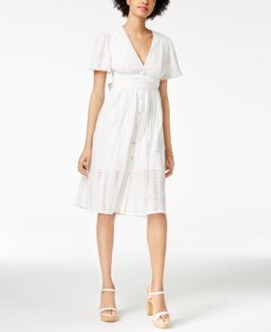 Astr The Label Liv Eyelet Midi Dress