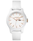 Lacoste Women's 12.12 White Silicone Strap Watch 38mm