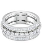 Swarovski Crystal Triple-row Ring