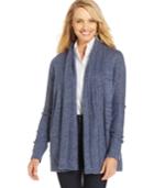 Karen Scott Petite Draped Open-front Cardigan, Only At Macy's
