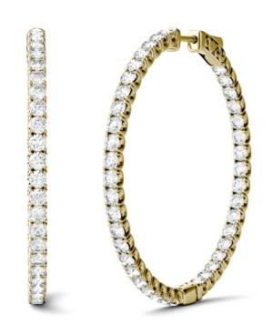 Moissanite Hoop Earrings (5/8 Ct. T.w. Diamond Equivalent) In 14k Yellow Gold