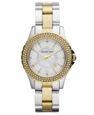 Michael Kors Watch, Women's Madison Two Tone Stainless Steel Bracelet 33mm Mk5584