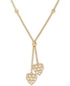 Heart & Bead 17 Lariat Necklace In 10k Gold