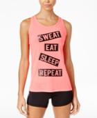 Material Girl Active Juniors' Cage-back Graphic Tank Top, Only At Macy's