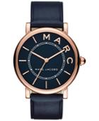 Marc Jacobs Women's Roxy Navy Leather Strap Watch 36mm Mj1534