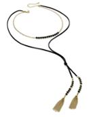 Inc International Concepts Gold-tone & Faux Suede Layered Lariat Necklace, Created For Macy's