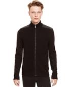 Kenneth Cole Reaction Waffle-knit Zip-front Sweater