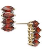 Garnet (6-3/8 Ct. T.w.) & Diamond Accent Row Earrings In 14k Gold