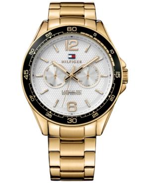 Tommy Hilfiger Men's Sophisticated Sport Gold-tone Stainless Steel Bracelet Watch 46mm 1791365