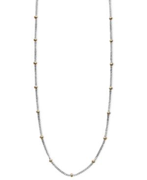 "giani Bernini Sterling Silver And 18k Gold Over Sterling Silver Necklace, 18"" Bead Chain Necklace"