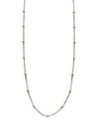 "giani Bernini Sterling Silver And 18k Gold Over Sterling Silver Necklace, 18"" Bead Chain Necklace"