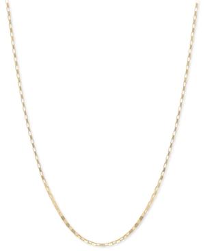 14k Gold Necklace, 18 Open Box Chain