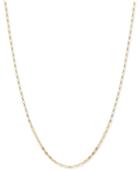 14k Gold Necklace, 18 Open Box Chain