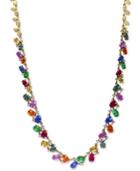 Watercolors By Effy Multi-gemstone (17-3/4 Ct. T.w.) And Diamond (1 Ct. T.w.) Statement Necklace In 14k Gold