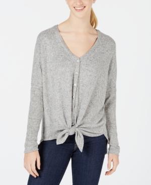 Bcx Juniors' Tie-hem High-low Shirt
