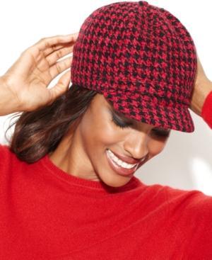 Charter Club Chenille Houndstooth Newsboy Hat