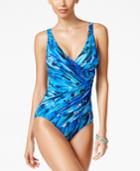 Miraclesuit Animal Magnetism Metallic Tummy Control One-piece Swimsuit Women's Swimsuit