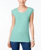 Style & Co Petite Cap-sleeve T-shirt, Created For Macy's