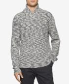 Calvin Klein Men's Asymmetric Cable-knit Shawl-collar Sweater