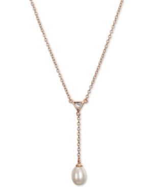 Unwritten Cultured Freshwater Pearl (6mm) & Cubic Zirconia Lariat Necklace, 16+ 2 Extender