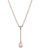 Unwritten Cultured Freshwater Pearl (6mm) & Cubic Zirconia Lariat Necklace, 16+ 2 Extender