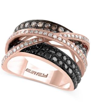 Effy Diamond Crisscross Ring (1-3/4 Ct. T.w.) In 14k Rose Gold