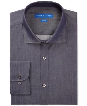 Vince Camuto Slim-fit Denim Solid Dress Shirt