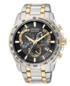 Citizen Watch, Men's Chronograph Eco-drive Two Tone Stainless Steel Bracelet 43mm At4004-52e