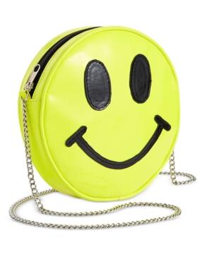 In Awe Of You By Awesomenesstv Juniors' Smiley Face Crossbody Bag