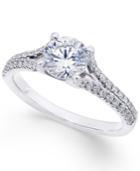 X3 Certified Diamond Engagement Ring (1-1/3 Ct. T.w.) In 18k White Gold, Created For Macy's