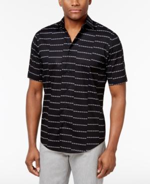 Alfani Men's Disconnected Striped Shirt, Only At Macy's