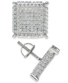 Men's Diamond Earrings (1/2 Ct. T.w.) In Sterling Silver