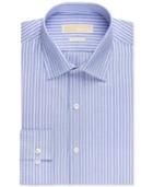Michael Michael Kors Non-iron New Blue Stripe Dress Shirt