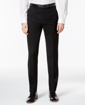 Ben Sherman Men's Slim-fit Black Solid Suit Pants