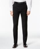 Ben Sherman Men's Slim-fit Black Solid Suit Pants