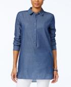 Tommy Hilfiger Chambray Tunic Shirt, Only At Macy's