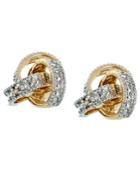 Victoria Townsend 18k Gold Over Sterling Silver Earrings, Diamond Accent Love Knot Stud Earrings