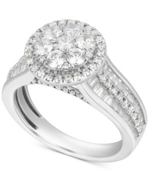 Diamond Halo Cluster Enhancer Bridal Set (2 Ct. T.w.) In 14k White Gold
