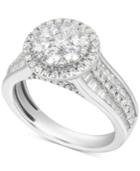 Diamond Halo Cluster Enhancer Bridal Set (2 Ct. T.w.) In 14k White Gold