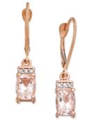 Morganite (1-9/10 Ct. T.w.) & Diamond Accent Drop Earrings In 14k Rose Gold