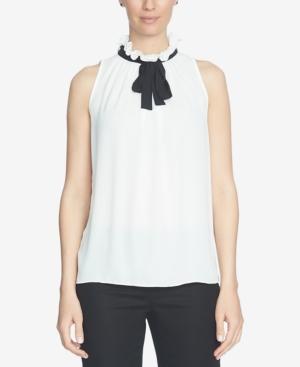 Cece Ruffled Tie-neck Blouse