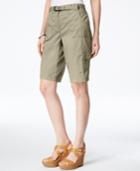 Karen Scott Belted Cargo Shorts, Only At Macy's